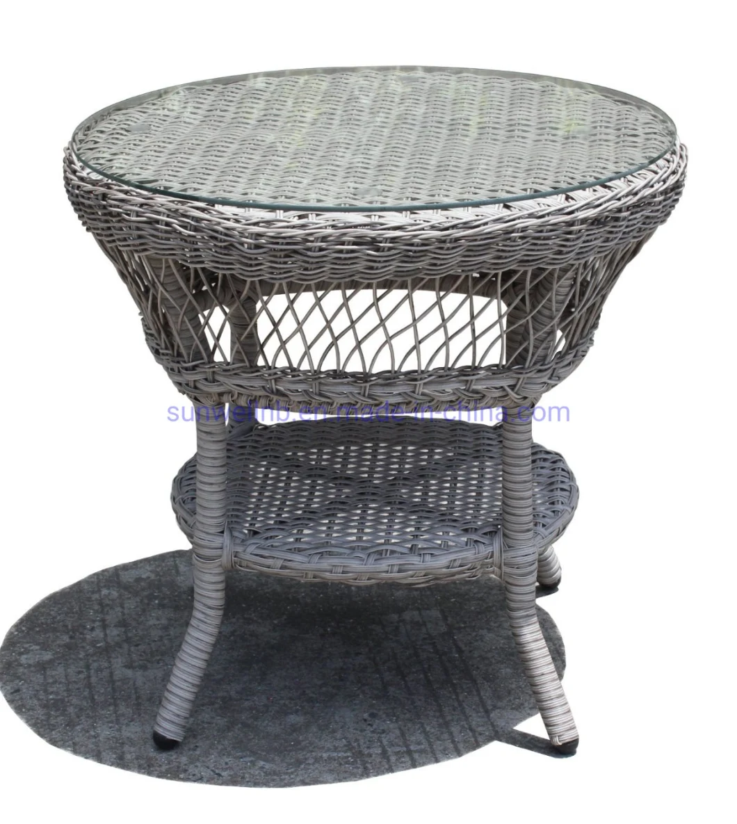 Wholesale Modern Style Hotel Garden Outdoor Dining Table Set Weaving Furniture