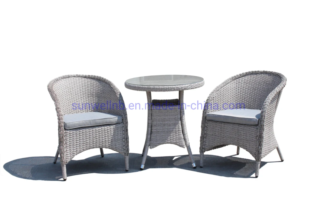 Wholesale Modern Style Hotel Garden Outdoor Dining Table Set Weaving Furniture