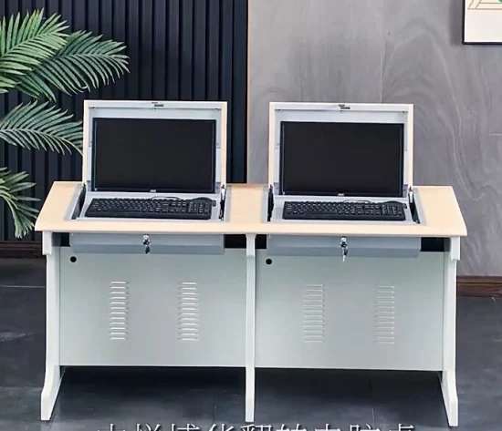 교실 학교 접이식 컴퓨터 책상 모니터 보안 상자 다기능 접이식