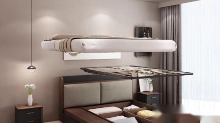 홈 침실 호텔 가구 소파 더블 킹 침대를위한 현대 단단한 나무 마사지 접이식 캡슐