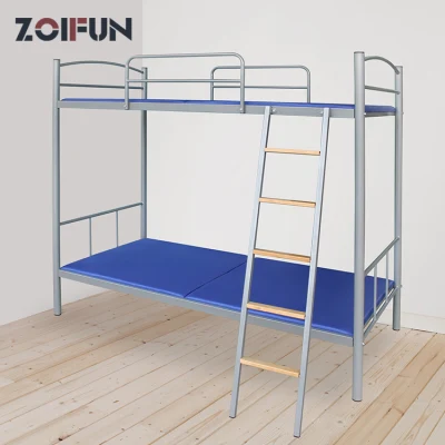 Zoifun 학교 가구 학생 로프트 침대 더블 금속 기숙사 이층 침대 학교 침대