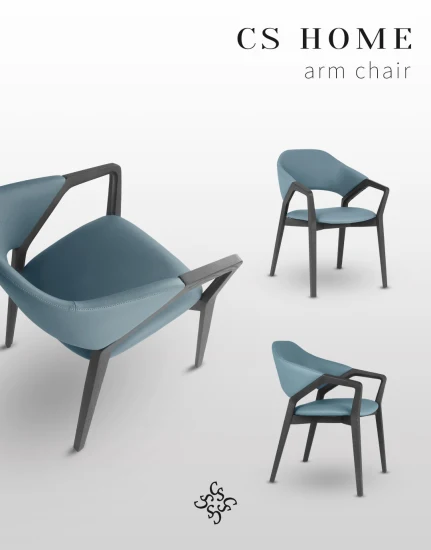 현대적인 럭셔리 디자인 가구, 식사 의자, 나무 다리가 있는 식사 의자